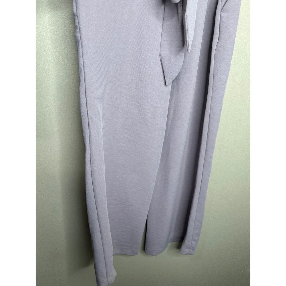 Ann Taylor Factory Lavender V-Neck Wide Leg Belted Jumpsuit Purple Size 10 boho